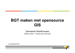 Opbouw BGT Waddinxveen m.b.v. open source software