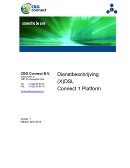 Dienstbeschrijving (X)DSL Connect 1 Platform