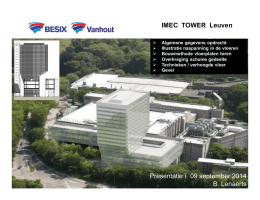 IMEC TOWER Leuven Presentatie – 09 september 2014