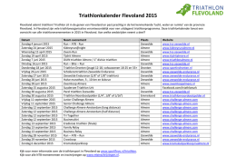 Triathlonkalender Flevoland 2015