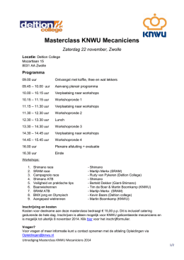 Masterclass KNWU Mecaniciens