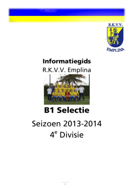 B1 Selectie Seizoen 2013-2014 4 Divisie