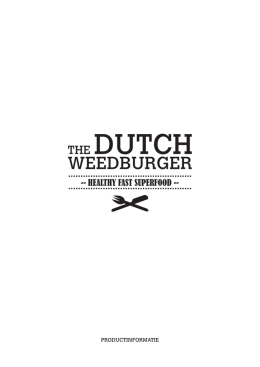 HEALTHY FAST SUPERFOOD - The Dutch Weed Burger