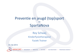 Preventie binnen de jeugd (top)sport en Sparta Nova