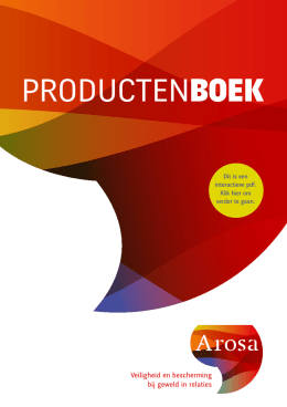 PRODUCTENBOEK - Stichting Arosa
