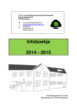 infoboekje 2014-2015 - Basisschool De Linde