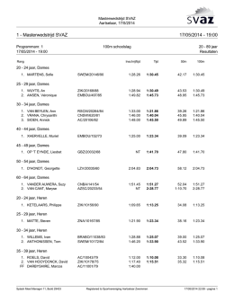 1 - Masterwedstrijd SVAZ 17/05/2014