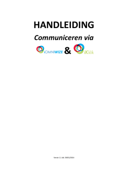 Handleiding communicatie januari 2014