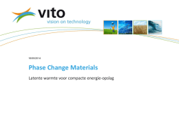 Phase Change Materials - Jan Diriken - Provincie West