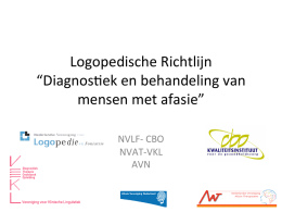 Logopedische Richtlijn “DiagnosVek en behandeling