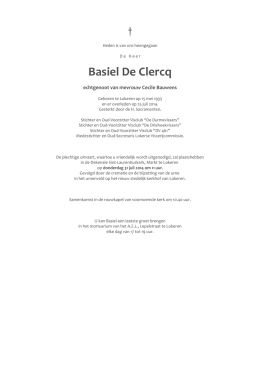 Basiel De Clercq - Begrafenissen De Clerck