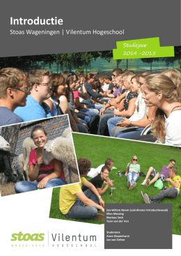 Reader Introductieweek - Stoas Wageningen Vilentum Hogeschool