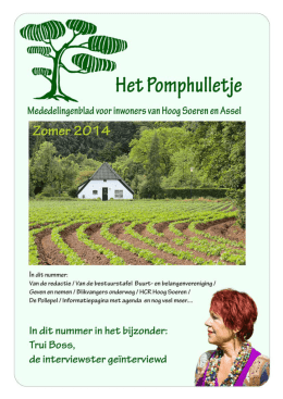 Pomphulletje Zomer 2014 - Buurt- en Belangenvereniging Hoog