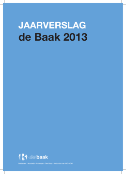 Jaarverslag: de Baak 2013 (pdf)