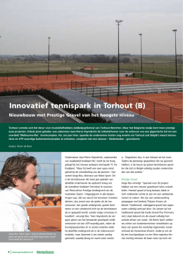 Innovatief tennispark in Torhout (B) - stad-en