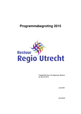 (525 KB) 7b. Programmabegroting 2015 BRU