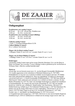 "De Zaaier" wk. 9 - Hervormde Gemeente Ooltgensplaat