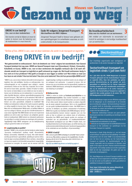 GOW September 2014 - Gezond Transport