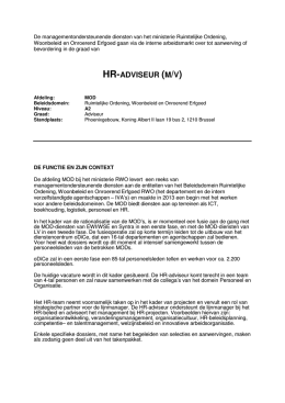 HR-ADVISEUR (M/V) - Jobpunt Vlaanderen