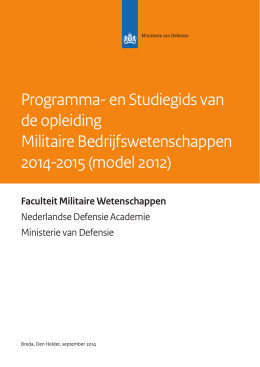 "Programma- en Studiegids Militaire Bedrijfswetenschappen 2014