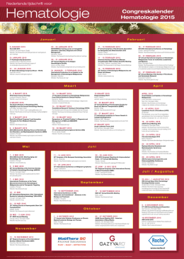 Congreskalender Hematologie 2015