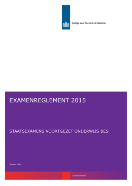Examenreglement 2015