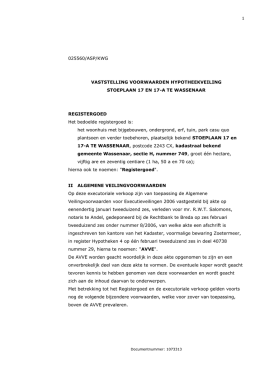 025560/ASP/KWG VASTSTELLING VOORWAARDEN