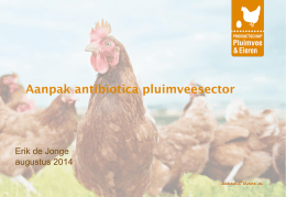 Presentatie antibiotica aanpak pluimveesector