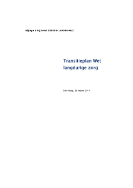 "Transitieplan Wet langdurige zorg" PDF document