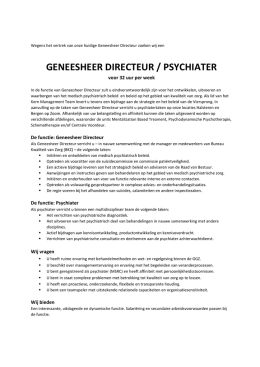 GENEESHEER DIRECTEUR / PSYCHIATER