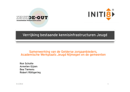 (2014): Verrijking bestaande kennisinfrastructuren Jeugd