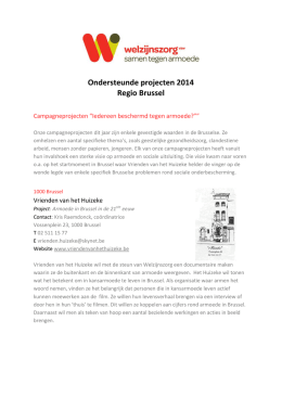 Ondersteunde projecten 2014 Regio Brussel