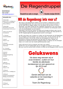 regendruppel 16 2014-2015 - Basisschool De Regenboog