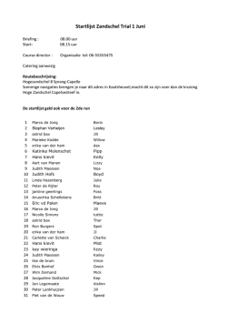 2014-06-01 Startlijst Zandschel Trial Klasse 1