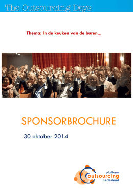 Sponsorbrochure Outsourcing Day 30 oktober 2014
