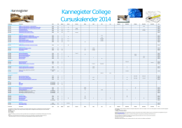 Cursuskalender 2014 Kannegieter College