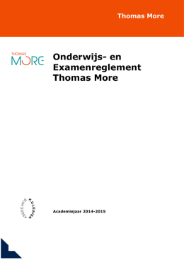 Onderwijs- en Examenreglement Thomas More