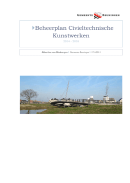 007. Bijlage 6: Beheerplan 2014