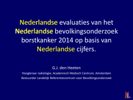 11.20 Evaluatie van het landelijke bevolkingsonderzoek naar