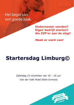 Startersdag Limburg© - StartersCentrum Limburg