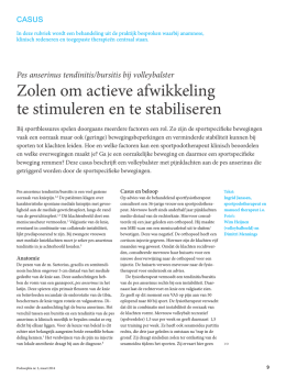 Pes anserinus tendinitis/bursitis bij volleybalster