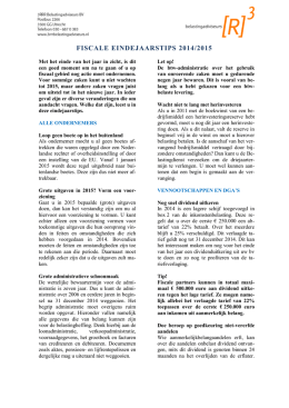 100 Eindejaarstips 2014-2015 - 3RRR Belastingadviseurs BV