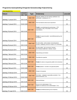 Lessenprogramma dringende geneeskundige