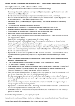 Lijst met afspraken na rondgang in Blije 25 oktober 2014 m.b.t.