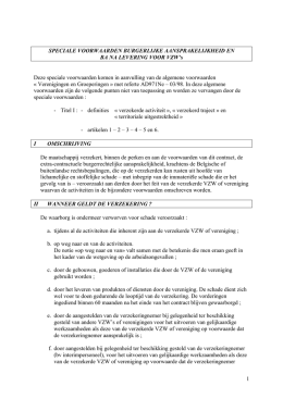 1 SPECIALE VOORWAARDEN BURGERLIJKE