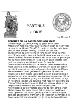 Martinusklokje 2014 05 - mei - Sint Antonius van Padua Parochie