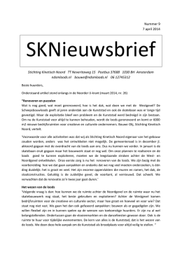 Nummer 9 7 april 2014 Stichting Kinetisch Noord TT