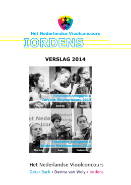 activiteitenverslag van 2014 - Het Nederlandse Vioolconcours