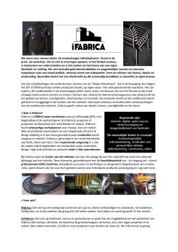 Basis iFabrica: regels, prijzen, algemene voorwaarden, etc