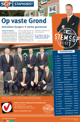 SGP-Staphorst Verkiezingsadvertentie 6